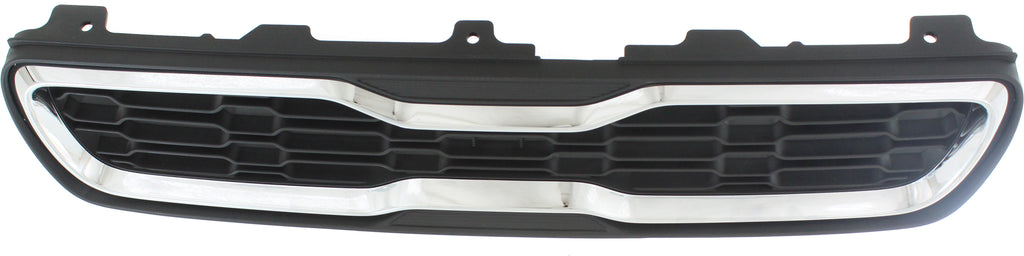 SOUL 12-12 GRILLE, Textured Black Shell and Insert, w/ Chrome Insert Opening Molding - CAPA