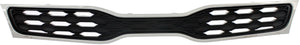 RIO 12-15 GRILLE, Upper, Chrome Shell/Painted Black Insert, w/ Fog Light Holes and Chrome Molding, Hatchback