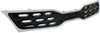 RIO 12-15 GRILLE, Upper, Chrome Shell/Painted Black Insert, w/ Fog Light Holes and Chrome Molding, Hatchback