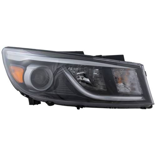 SEDONA 15-18 HEAD LAMP RH, Assembly, Halogen, w/ LED Position Light, EX/L/LX Models - CAPA