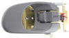 SEPHIA 98-01 FRONT INTERIOR DOOR HANDLE RH, Dark Gray, Plastic (=REAR)