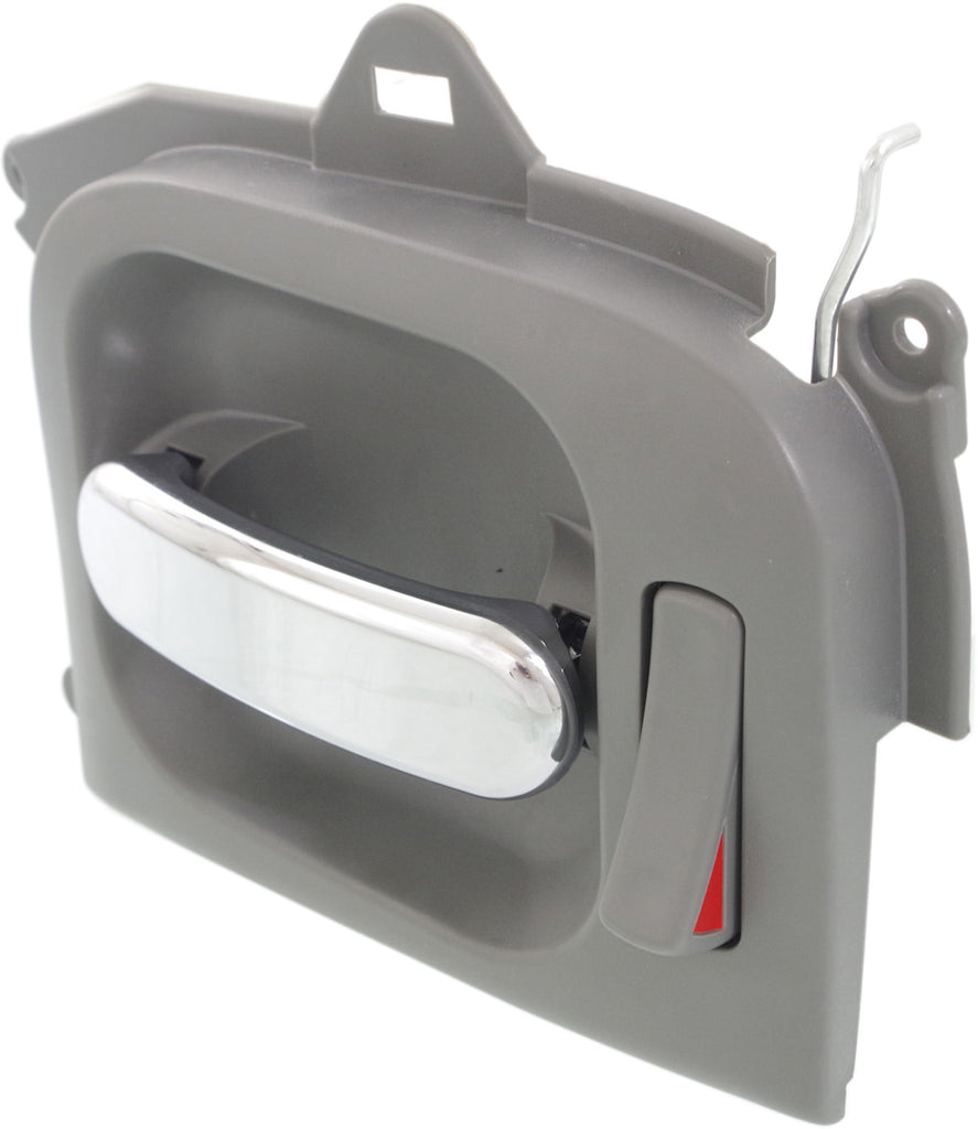 SEDONA 02-05 REAR INTERIOR DOOR HANDLE LH, Side Sliding Door, Chrme Lvr+Gray Hsg., Plastic