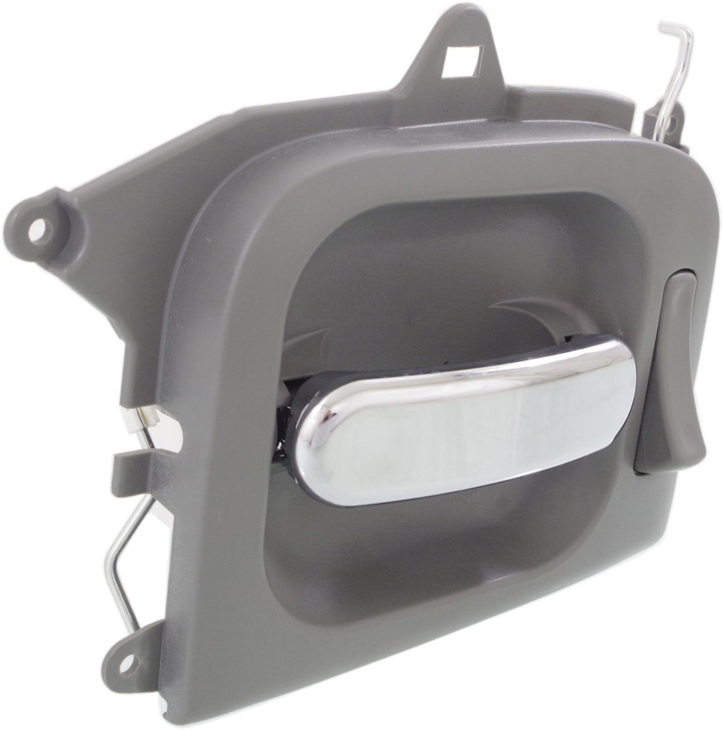 SEDONA 02-05 REAR INTERIOR DOOR HANDLE LH, Side Sliding Door, Chrme Lvr+Gray Hsg., Plastic
