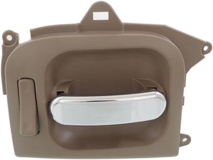 SEDONA 02-05 REAR INTERIOR DOOR HANDLE RH, Side Sliding Door, Chrme Lvr+Beige Hsg., Plastic
