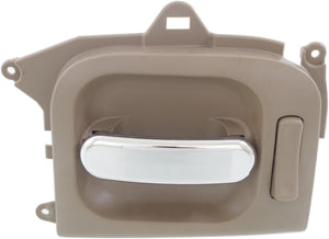 SEDONA 02-05 REAR INTERIOR DOOR HANDLE LH, Side Sliding Door, Chrme Lvr+Beige Hsg., Plastic