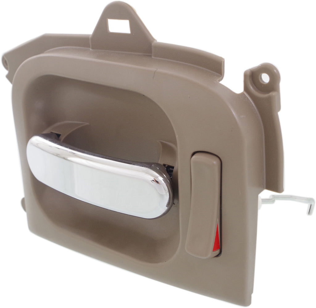 SEDONA 02-05 REAR INTERIOR DOOR HANDLE LH, Side Sliding Door, Chrme Lvr+Beige Hsg., Plastic