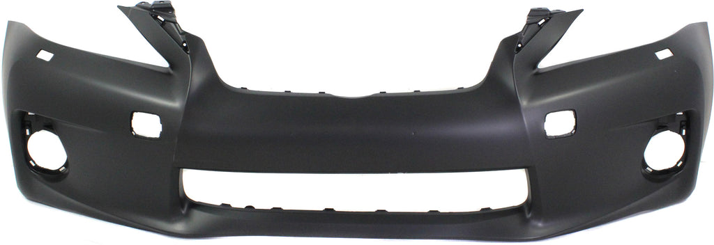 CT200H 11-13 FRONT BUMPER COVER, Primed, w/o F Sport Pkg, w/o Parking Aid Sensor Holes, w/ Headlight Washer Holes - CAPA