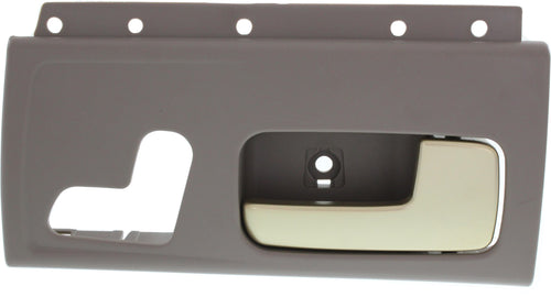 TOWN CAR 03-11 FRONT INTERIOR DOOR HANDLE RH, Chrome/Gold Lever + Gray Housing, w/o heater and memory switch hole
