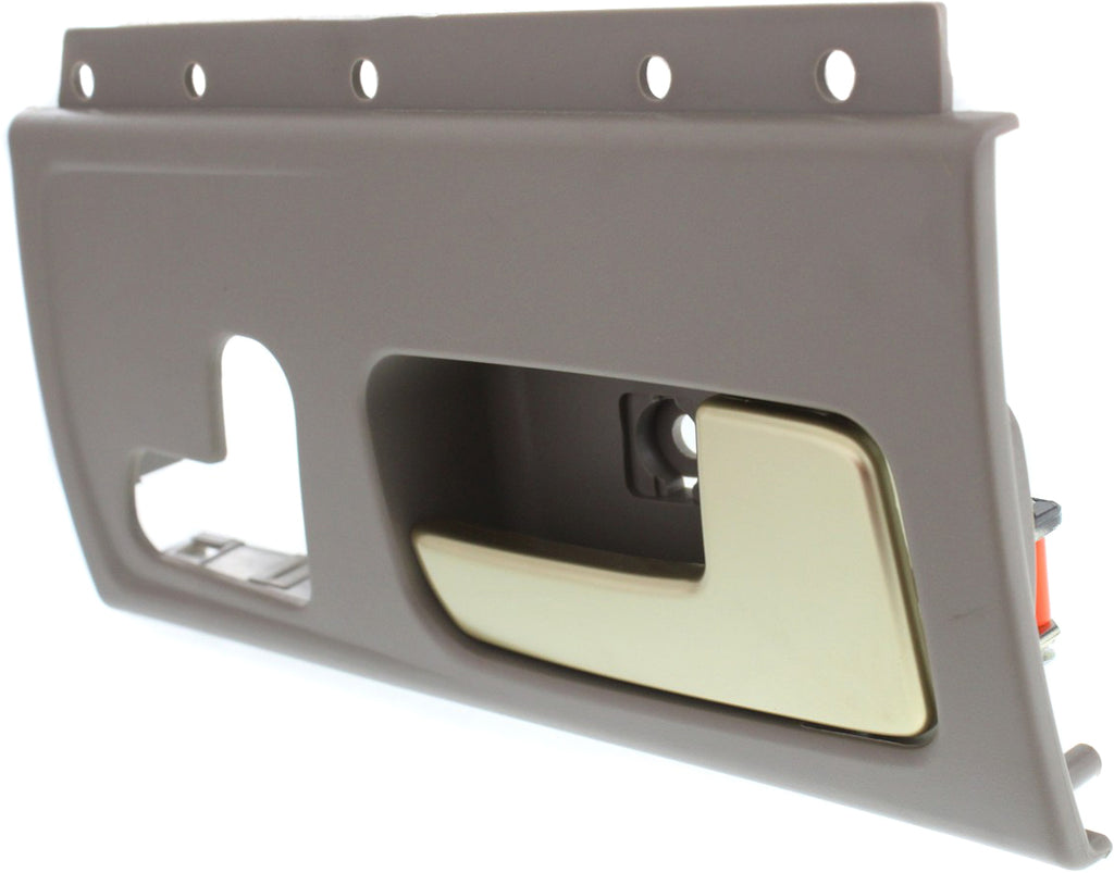 TOWN CAR 03-11 FRONT INTERIOR DOOR HANDLE RH, Chrome/Gold Lever + Gray Housing, w/o heater and memory switch hole