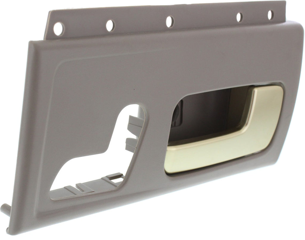 TOWN CAR 03-11 FRONT INTERIOR DOOR HANDLE RH, Chrome/Gold Lever + Gray Housing, w/o heater and memory switch hole