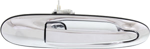 TOWN CAR 98-02 FRONT EXTERIOR DOOR HANDLE RH, All Chrome, w/o Keyhole, Plastic