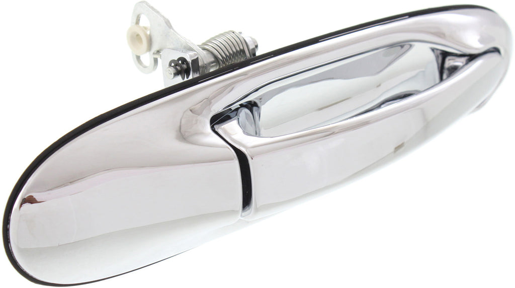 TOWN CAR 98-02 FRONT EXTERIOR DOOR HANDLE RH, All Chrome, w/o Keyhole, Plastic