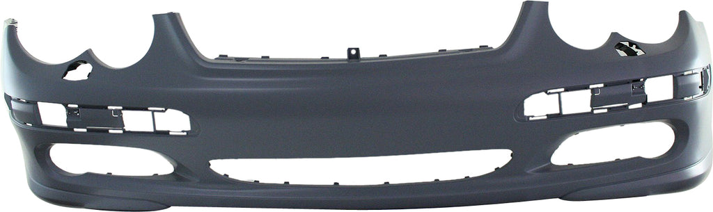 C-CLASS 02-04 FRONT BUMPER COVER, Primed, w/o AMG Styling Pkg, w/ Headlight Washer Holes, Coupe
