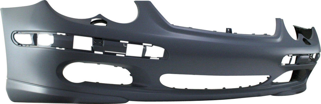 C-CLASS 02-04 FRONT BUMPER COVER, Primed, w/o AMG Styling Pkg, w/ Headlight Washer Holes, Coupe