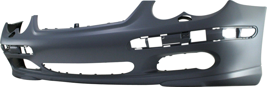 C-CLASS 02-04 FRONT BUMPER COVER, Primed, w/o AMG Styling Pkg, w/ Headlight Washer Holes, Coupe