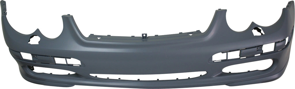 C-CLASS 02-04 FRONT BUMPER COVER, Primed, w/o AMG Styling Pkg, w/ Headlight Washer Holes, Coupe