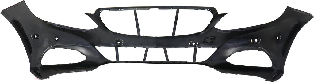 E350/E400 14-16 FRONT BUMPER COVER, Prmd, w/o AMG Pkg, w/ Parktronic Holes and Chr Insrt, Hybrid/Wgn