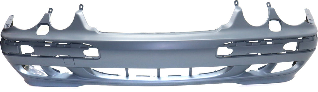 E-CLASS 00-02 FRONT BUMPER COVER, Primed, w/o AMG Styling Pkg, w/ HLW Holes, Sedan/Wagon