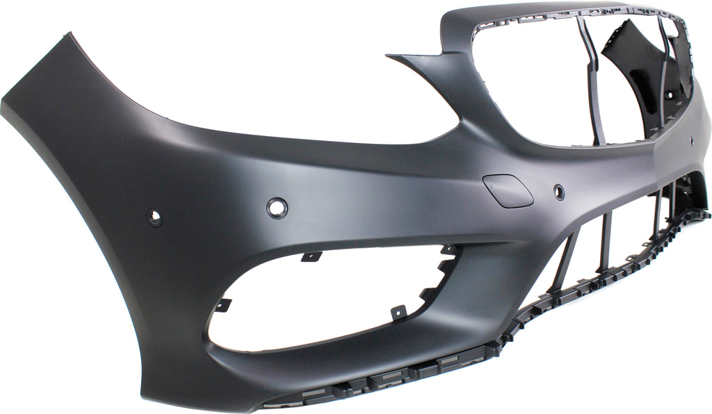 E-CLASS 14-16 FRONT BUMPER COVER, Prmd, w/ AMG Styling Pkg, w/ Parktronic Holes, Sedan/Wagon