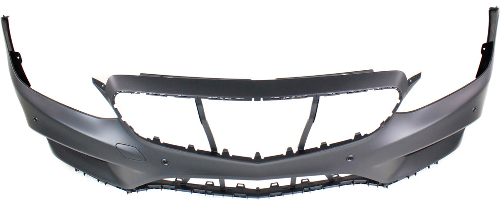 E-CLASS 14-16 FRONT BUMPER COVER, Prmd, w/ AMG Styling Pkg, w/ Parktronic Holes, Sedan/Wagon