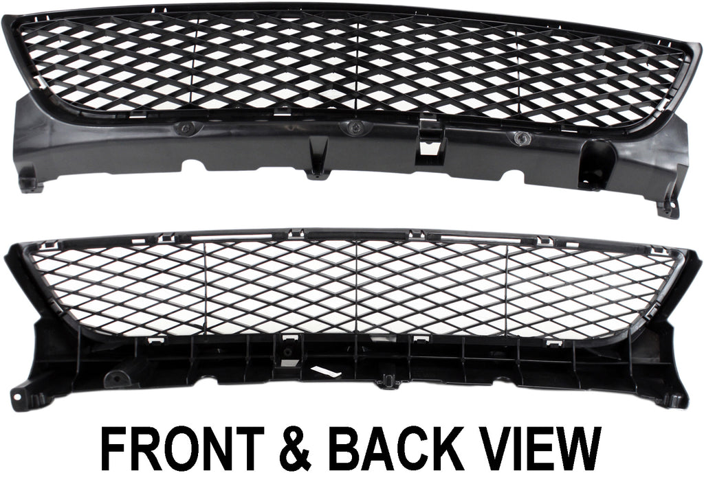 MAZDA 3 04-06 FRONT BUMPER GRILLE, Front Cover, Black, Standard Type, Sedan