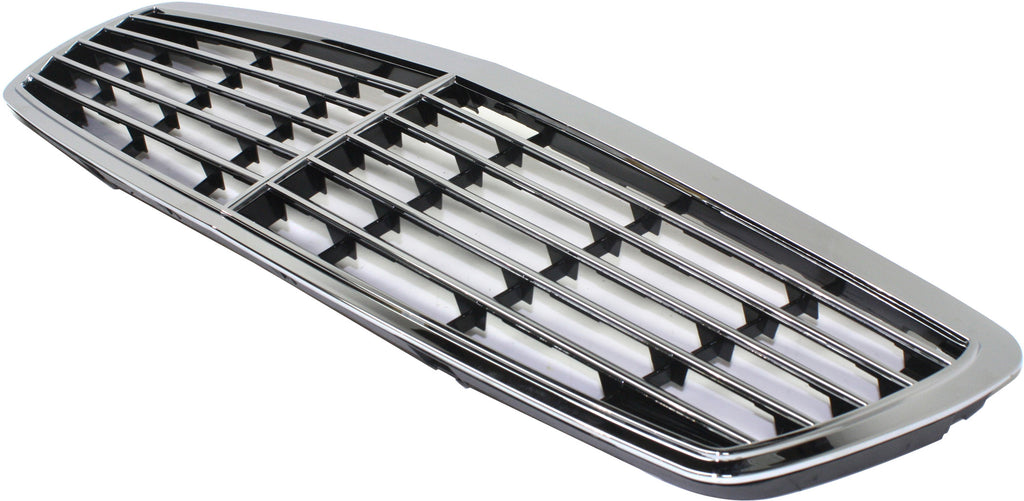 E-CLASS 00-02 GRILLE, Chrome Shell/Painted Black Insert, Elegance Pkg, Classic Model, Sedan, (210) Chassis