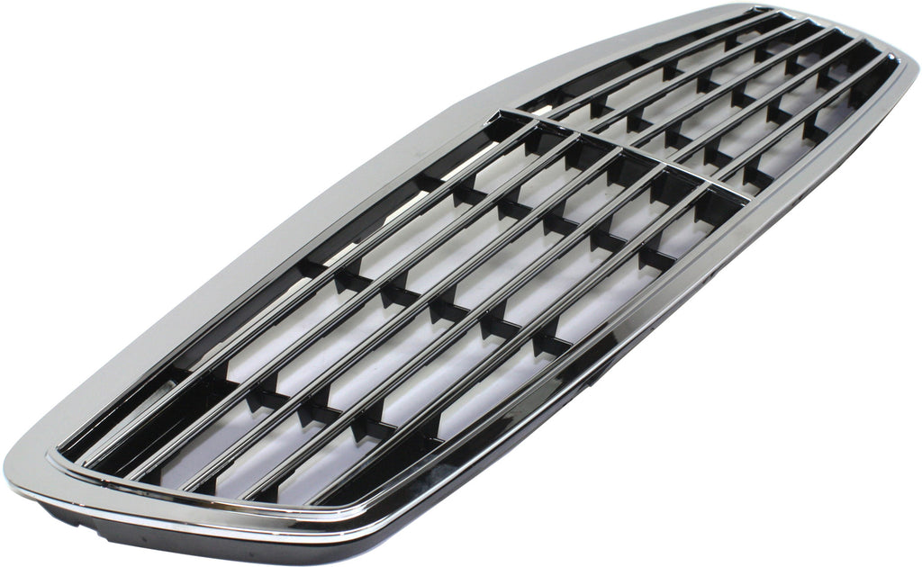E-CLASS 00-02 GRILLE, Chrome Shell/Painted Black Insert, Elegance Pkg, Classic Model, Sedan, (210) Chassis