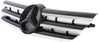 C-CLASS 02-03 GRILLE, Painted Black Shell and Insert, w/ Chrome Molding, Coupe