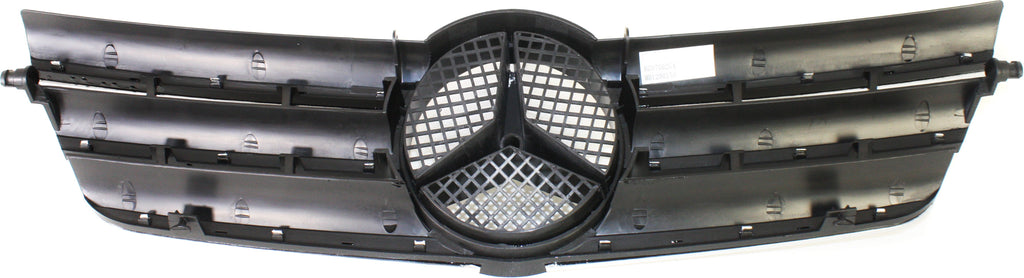 C-CLASS 02-03 GRILLE, Painted Black Shell and Insert, w/ Chrome Molding, Coupe