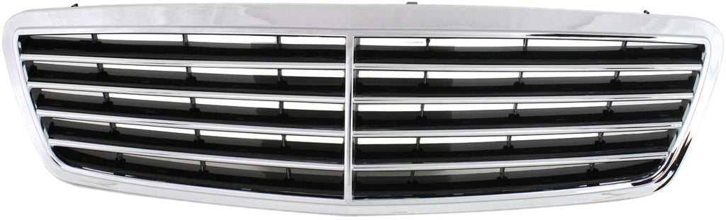 C-CLASS 01-07 GRILLE, Chrome Shell/Painted Black Insert, Avantgarde and Elegance Pkg, Sedan/Wagon