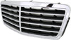 C-CLASS 01-07 GRILLE, Chrome Shell/Painted Black Insert, Avantgarde and Elegance Pkg, Sedan/Wagon