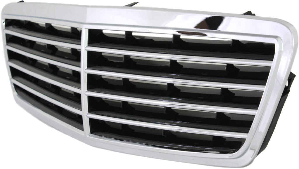 C-CLASS 01-07 GRILLE, Chrome Shell/Painted Black Insert, Avantgarde and Elegance Pkg, Sedan/Wagon