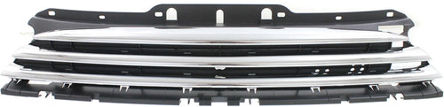 COOPER 07-10 GRILLE, Textured Black Shell and Insert, w/o Driving Lights and Aero Pkg, (w/Appearance Pkg/Chrome Pkg, HB)/(09-10, Conv)/Wgn