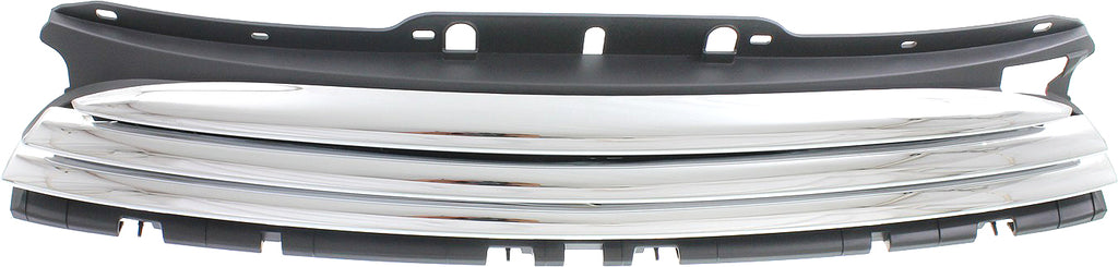 COOPER 07-10 GRILLE, Textured Black Shell and Insert, w/o Driving Lights and Aero Pkg, (w/Appearance Pkg/Chrome Pkg, HB)/(09-10, Conv)/Wgn