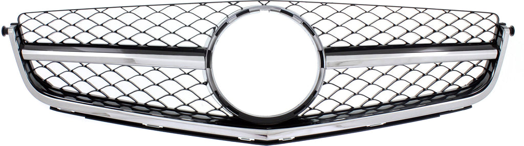 C63 AMG 12-15 GRILLE, Chrome Shell/Painted Black Insert, w/o DCC, w/ AMG, USA Built (12-14 Sedan)/Coupe