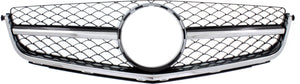 C63 AMG 12-15 GRILLE, Chrome Shell/Painted Black Insert, w/o DCC, w/ AMG, USA Built (12-14 Sedan)/Coupe