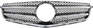 C-CLASS 08-11 GRILLE, Chrome Shell/Painted Black Insert, w/ AMG Styling Pkg, w/o Emblem