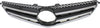 C-CLASS 08-11 GRILLE, Chrome Shell/Painted Black Insert, w/ AMG Styling Pkg, w/o Emblem