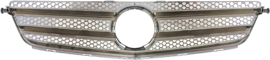 C-CLASS 08-11 GRILLE, Chrome Shell/Painted Black Insert, w/ AMG Styling Pkg, w/o Emblem