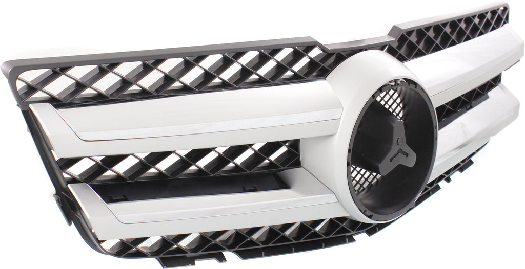 GLK250/GLK350 10-15 GRILLE, Black Shell and Insert, w/Chrome Molding, w/o Logo, w/ Aluminum Trim - CAPA