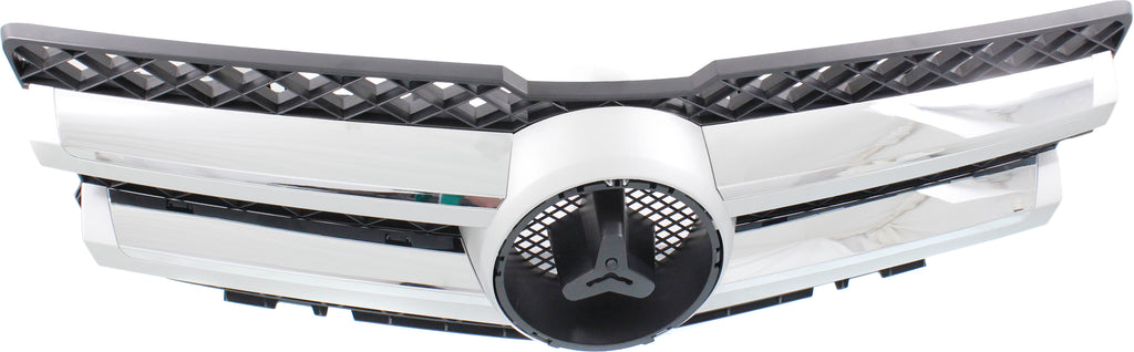 GLK250/GLK350 10-15 GRILLE, Black Shell and Insert, w/Chrome Molding, w/o Logo, w/ Aluminum Trim - CAPA