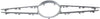 C300 15-18/C400 15-15 GRILLE MOLDING, Center, w/o Luxury/Sport Package and Camera Hole, w/ Distronic Cruise Control, Sedan - CAPA