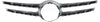 E-CLASS 14-16 GRILLE COVER, Silver, w/ AMG Styling Pkg, w/o Camera, Sedan/Wagon - CAPA