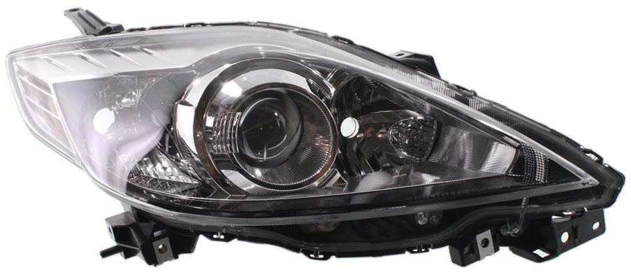 MAZDA 5 08-09 HEAD LAMP RH, Lens and Housing, Halogen, Black Interior