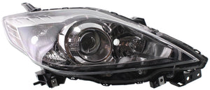 MAZDA 5 08-09 HEAD LAMP RH, Lens and Housing, Halogen, Black Interior