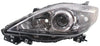 MAZDA 5 08-09 HEAD LAMP LH, Lens and Housing, Halogen, Black Interior