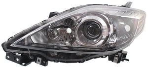 MAZDA 5 08-09 HEAD LAMP LH, Lens and Housing, Halogen, Black Interior