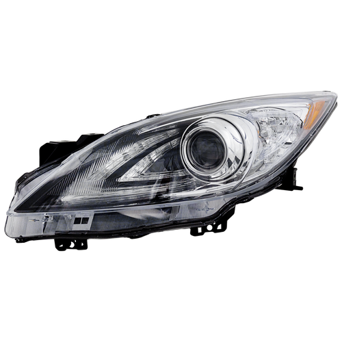 MAZDA 3 10-13 HEAD LAMP LH, Lens and Housing, HID, w/o HID Kit, w/o Auto Level Control, w/ Daytime Running Light