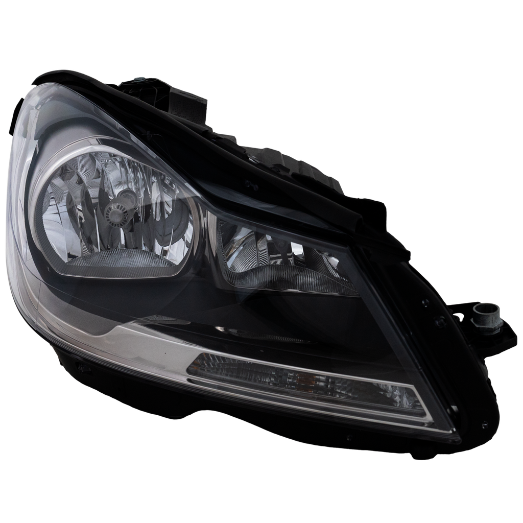 C-CLASS 12-15 HEAD LAMP RH, Assembly, Halogen, Black Interior, w/o Corner Light, Coupe