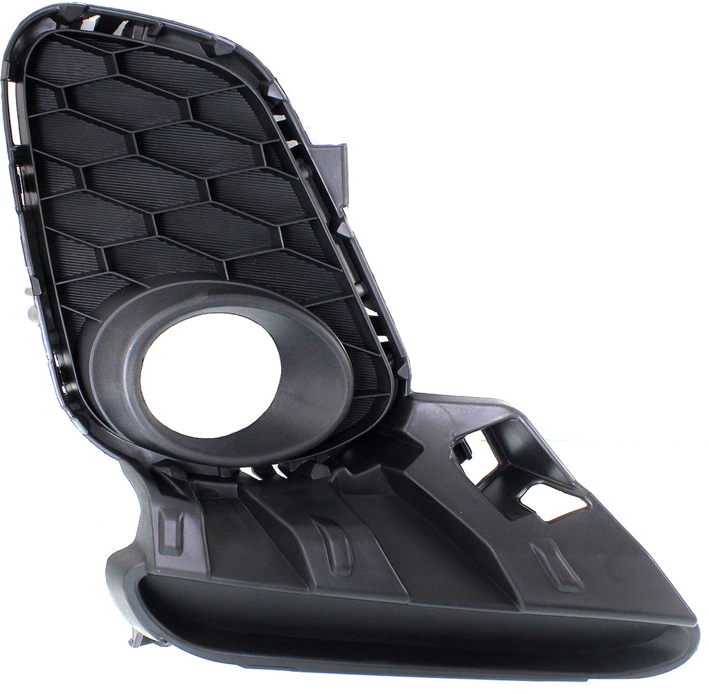MAZDA 3 12-13 FRONT FOG LAMP MOLDING RH, Primed, Smooth Black, w/ Fog Light Hole, Hatchback/Sedan